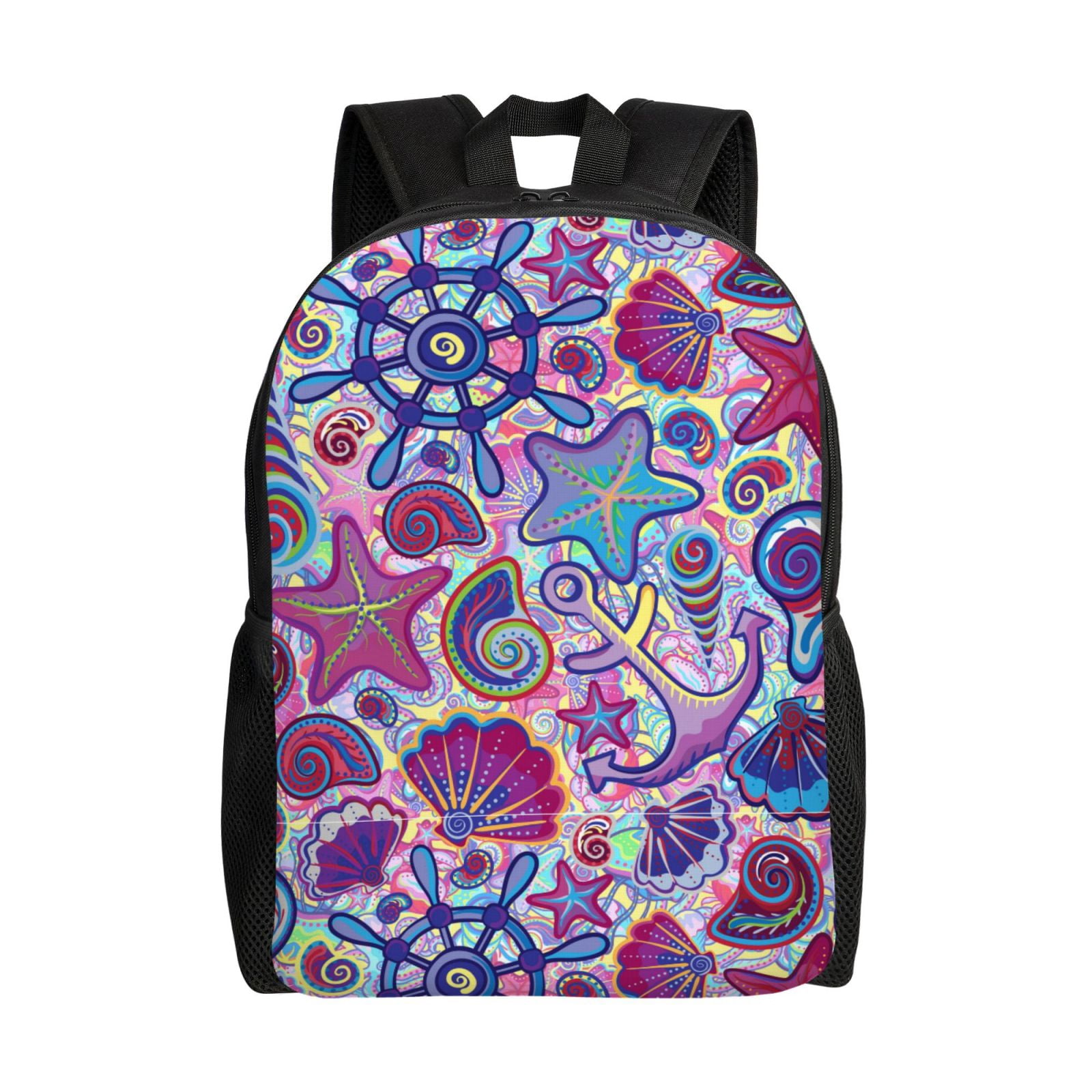 Cute Horse With Flowers Laptop Backpack | 14-Inch, Water Resistant Daypack For School & Travel - View #6