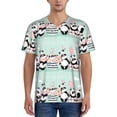 thumbnail image 1 of Fotbe Cute Panda Baseball Jersey Shirt for Men and Women, Casual Short Sleeves Button Down T-Shirt-XX-Large, 1 of 9