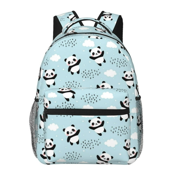 Fotbe Cute Panda Bear Pattern Casual Backpack for School, Travel, and Outdoor Activities - Durable, Lightweight, and Comfortable