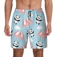 thumbnail image 1 of Fotbe Cute Panda Flying in the Sky Men’s Swim Trunks Quick Dry Swim Shorts Board Shorts with Mesh Lining-Small, 1 of 9