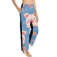 thumbnail image 1 of Fotbe Cute Pig Flowers Women's Pajama Pants,Sleepwear Pants,Pj Bottoms Drawstring And Pockets-Small, 1 of 1