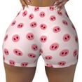thumbnail image 1 of Fotbe Cute Pig Nose Seamless Shorts, Womens Workout Shorts High Waist Stretch Booty Short for Gym/Yoga/Running/Biking-Small, 1 of 9