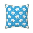 thumbnail image 1 of Fotbe Cute Polar Bear Pattern Velvet Decorative Throw Pillow Covers with Elegant Piping, Soft Plush Cushion Cover for Sofa, Bed, Car, Office-20"x20", 1 of 8