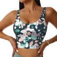 thumbnail image 1 of Fotbe Cute Poodle Dog Pattern Womens' Sports Bra Longline Wirefree Padded with Medium Support Sports Moisture-Wicking Workou Vest,Tank Top-Medium, 1 of 7