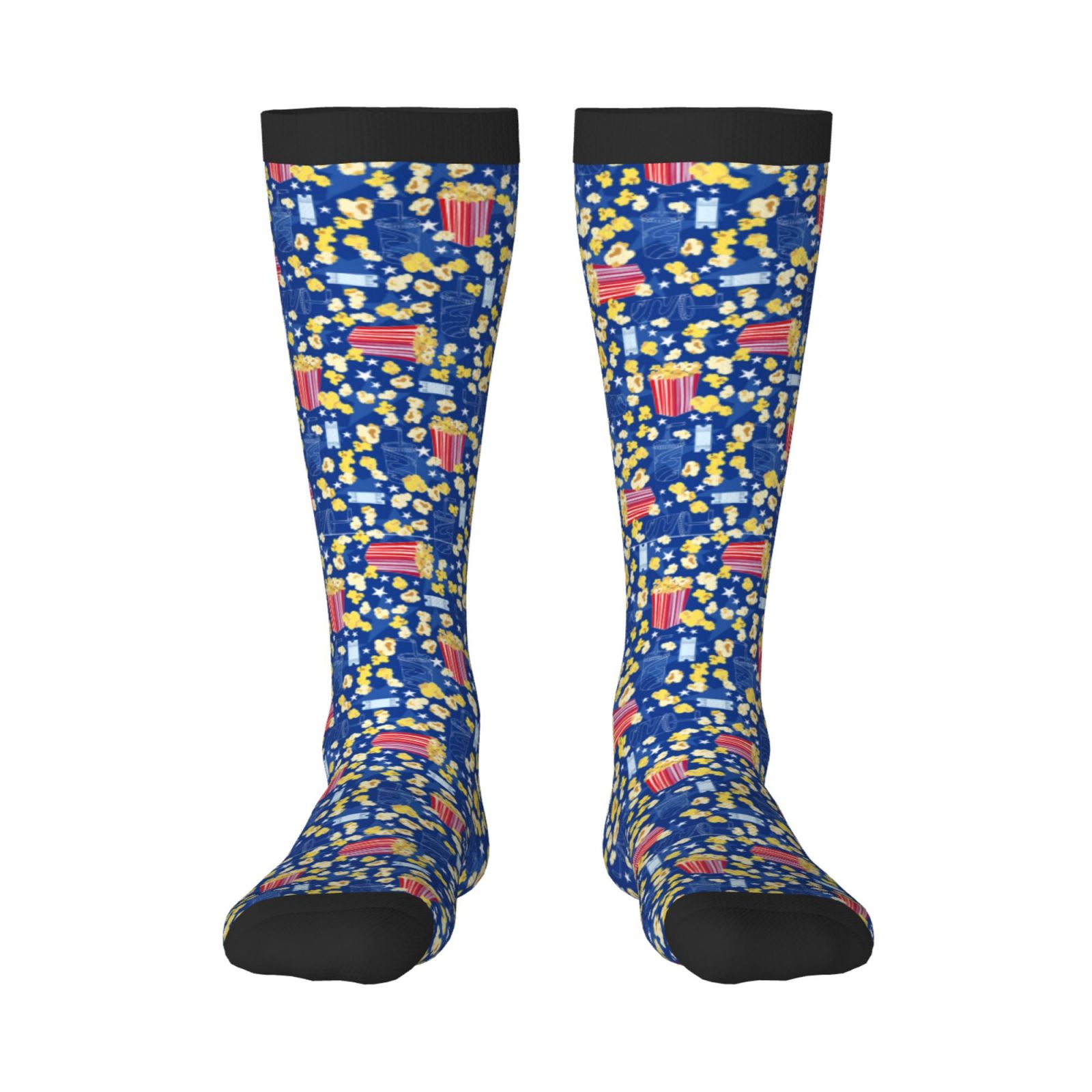Fotbe Cute Popcorn print Women's Men's Novelty Crew Socks Cotton Socks