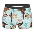 thumbnail image 1 of Fotbe Cute Pug Dogs Men’s Total Support Pouch Boxer Briefs, X-Temp Cooling, Moisture-Wicking Underwear, Regular, Long-leg and Trunk-, 1 of 9