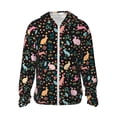 thumbnail image 1 of Fotbe Cute Rabbit And Flower Men's Women's UPF 50+ Sun Protection Jacket Hooded Cooling Shirt with Pockets Hiking Outdoor Performance-X-Large, 1 of 9