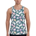 thumbnail image 1 of Fotbe Cute Rabbit Easter Pattern Men's Quick Dry Workout Tank Top Gym Muscle Tee Fitness Bodybuilding Sleeveless T Shirt Breathable Workout Shirt-Small, 1 of 9