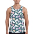 thumbnail image 1 of Fotbe Cute Rabbit Easter Pattern Men's Quick Dry Workout Tank Top Gym Muscle Tee Fitness Bodybuilding Sleeveless T Shirt Breathable Workout Shirt-3X-Large, 1 of 9