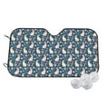thumbnail image 1 of Fotbe Cute Rabbit Floral Car Windshield Sunshade | Sun Visor Protector Front Window Shade, Keeps Out UV Rays, Keeps Your Vehicle Cool-, 1 of 7