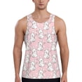 thumbnail image 1 of Fotbe Cute Rabbit Pattern Men's Quick Dry Workout Tank Top Gym Muscle Tee Fitness Bodybuilding Sleeveless T Shirt Breathable Workout Shirt-X-Large, 1 of 1