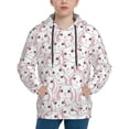 thumbnail image 1 of Fotbe Cute Rabbit Pattern Youth Pullover Hooded Sweatshirt, Boys Hoodie, Kangaroo Pocket Hoodie for Kids Girls -Small, 1 of 6