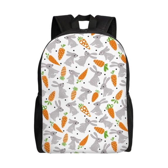 Fotbe Cute Rabbit Travel Laptop Backpack, Business Slim Sturdy Laptops Backpack, Water Resistant College School Computer Bag Gift for Men & Women Fits 15.6 Inch Notebook