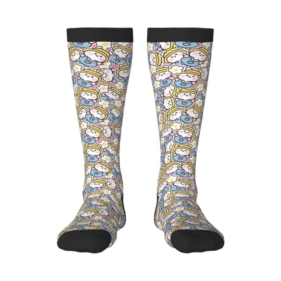 Fotbe Cute Rabbit print Women's Men's Novelty Crew Socks Cotton Socks Knee High Socks for Walking,Running,Nurses,Pregnancy