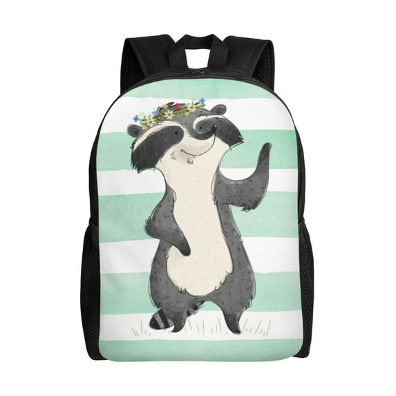 Fotbe Cute Raccoon Travel Laptop Backpack, Business Slim Sturdy Laptops Backpack, Water Resistant College School Computer Bag Gift for Men & Women Fits 15.6 Inch Notebook
