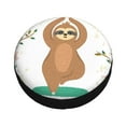 thumbnail image 1 of Fotbe Cute Sloth In Yoga Pose Tree Spare Tire Cover Thickening Universal Fit for Jeep, Trailer, RV, SUV, Truck, Tough Tire Wheel Soft Cover-16 inch, 1 of 9