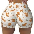 thumbnail image 1 of Fotbe Cute Squirrel Fall Seamless Shorts, Womens Workout Shorts High Waist Stretch Booty Short for Gym/Yoga/Running/Biking-Medium, 1 of 9