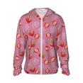 thumbnail image 1 of Fotbe Cute Strawberry Men's Women's UPF 50+ Sun Protection Jacket Hooded Cooling Shirt with Pockets Hiking Outdoor Performance-3X-Large, 1 of 9