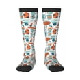 thumbnail image 1 of Fotbe Cute Tableware print Women's Men's Novelty Crew Socks Cotton Socks Knee High Socks for Walking,Running,Nurses,Pregnancy, 1 of 8