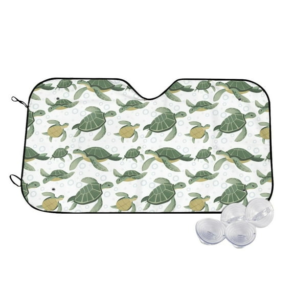 Fotbe Cute Turtle Car Windshield Sunshade | Sun Visor Protector Front Window Shade, Keeps Out UV Rays, Keeps Your Vehicle Cool-Small