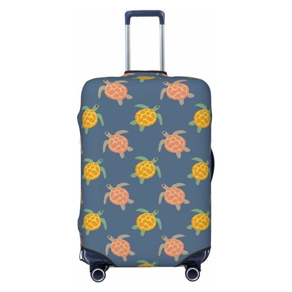 Fotbe Cute Turtle Luggage Cover Protector,Suitcase Protector,Scratch and Dirt Resistant,Fits 18-32 Inch Luggage-Small