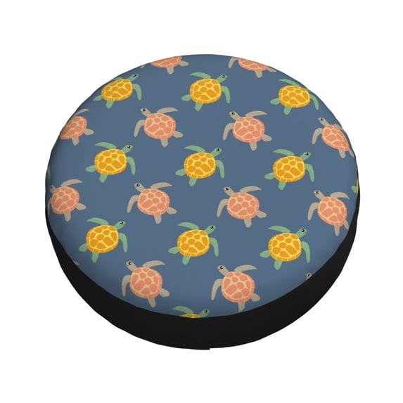Fotbe Cute Turtle Spare Tire Cover Thickening Universal Fit for Jeep, Trailer, RV, SUV, Truck, Tough Tire Wheel Soft Cover-15 inch