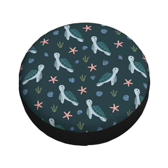 Fotbe Cute Turtle Spare Tire Cover Thickening Universal Fit for Jeep, Trailer, RV, SUV, Truck, Tough Tire Wheel Soft Cover-15 inch