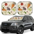 thumbnail image 1 of Fotbe Cute Vegetables 2-Piece Car Windshield Sun Shade | Sun Blocker for Car Windshield | Foldable Automotive Interior Accessories for Sun Protection-Small, 1 of 7