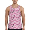 thumbnail image 1 of Fotbe Cute Watermelon Flamingo Pattern Men's Quick Dry Workout Tank Top Gym Muscle Tee Fitness Bodybuilding Sleeveless T Shirt Breathable Workout Shirt-XX-Large, 1 of 9