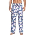 thumbnail image 1 of Fotbe Cute White Rabbit Men's Pajama Pants,Sleepwear Pants,Pj Bottoms Drawstring And Pockets-Small, 1 of 7