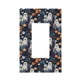 thumbnail image 1 of Fotbe Cute ghost in the flowers Print Duplex Receptacle Wall Plate, 1-Gang 5.0" x3.0" Wall Outlet Covers, Dual Outlet Faceplates Covers, Color-matched Screws Included-Style U, 1 of 6