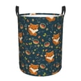 thumbnail image 1 of Fotbe Cute plant fox Pattern Laundry Basket with Handles, Waterproof Large Laundry Hamper, Wash Bag for Corner Dorm, Rolling Laundry Basket with Handles-Small, 1 of 6