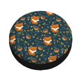 thumbnail image 1 of Fotbe Cute plant fox Spare Tire Cover Thickening Universal Fit for Jeep, Trailer, RV, SUV, Truck, Tough Tire Wheel Soft Cover-17 inch, 1 of 8