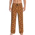 thumbnail image 1 of Fotbe Dachshund And Ball Men's Pajama Pants,Sleepwear Pants,Pj Bottoms Drawstring And Pockets-Small, 1 of 7