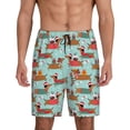 thumbnail image 1 of Fotbe Dachshund Christmas Play Pajama Shorts for Men, Men's Pajama Bottoms, Sleepwear,Short Pajama Pants-Large, 1 of 9
