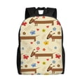 thumbnail image 1 of Fotbe Dachshund Dog And Flower Travel Laptop Backpack, Business Slim Sturdy Laptops Backpack, Water Resistant College School Computer Bag Gift for Men & Women Fits 15.6 Inch Notebook, 1 of 8