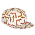 thumbnail image 1 of Fotbe Dachshund Dog Flat Bill Visor Cap Classic Snapback Hat Polyester Foam Trucker Hat Trucker Cap Adjustable Baseball Cap, 1 of 9