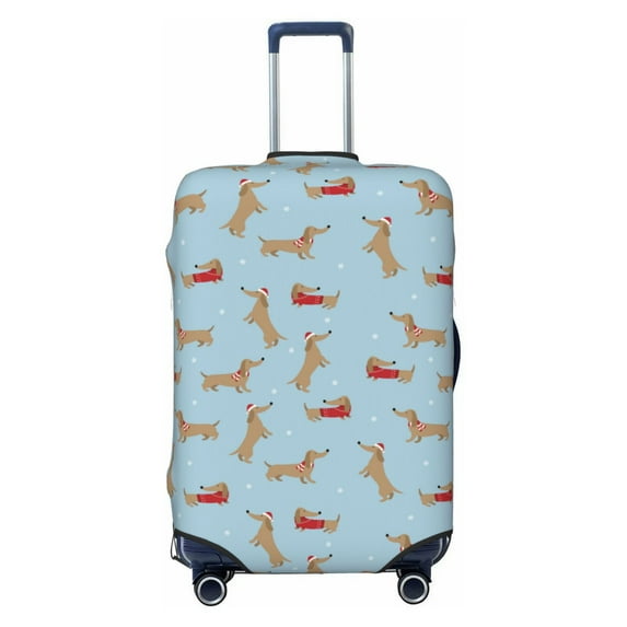Fotbe Dachshund Dog Luggage Cover Protector,Suitcase Protector,Scratch and Dirt Resistant,Fits 18-32 Inch Luggage-Large