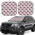 thumbnail image 1 of Fotbe Dachshund Dog Puppy 2-Piece Car Windshield Sun Shade | Sun Blocker for Car Windshield | Foldable Automotive Interior Accessories for Sun Protection-Small, 1 of 7