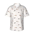 thumbnail image 1 of Fotbe Dachshund Dog Puppy Hawaiian Shirt for Men Unisex Summer Beach Casual Short Sleeve Cotton Linen Button Down Shirts-XX-Large, 1 of 9