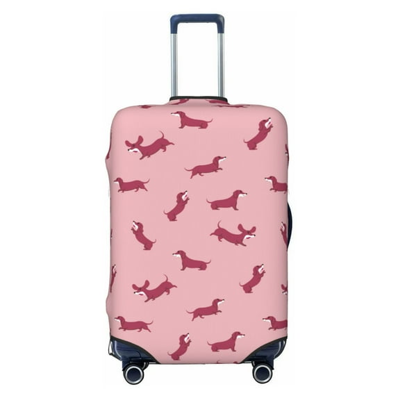 Fotbe Dachshund Dog Puppy Luggage Cover Protector,Suitcase Protector,Scratch and Dirt Resistant,Fits 18-32 Inch Luggage-X-Large