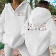thumbnail image 1 of And Winter Fashion Cute Printed Women's Hooded Sweatshirt Without Pockets Zip up Hoodie Womens Women's Hooded Sweatshirt Clothe Sweatshirt Long Sleeve Button down Sweatshirt Sweatshirt Women Pullover, 1 of 4