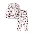thumbnail image 1 of Fotbe Dachshund Dog Puppy Pattern Long Sleeve Pajama Set for Women,Sleepwear Set,2-piece Loungewear Set,Soft PJs Comfy Nightwear with Pockets -XX-Large, 1 of 7