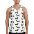 thumbnail image 1 of Fotbe Dachshund Dog Puppy Pattern Men's Quick Dry Workout Tank Top Gym Muscle Tee Fitness Bodybuilding Sleeveless T Shirt Breathable Workout Shirt-Medium, 1 of 9