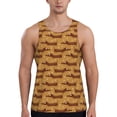 thumbnail image 1 of Fotbe Dachshund Dog Puppy Pattern Men's Quick Dry Workout Tank Top Gym Muscle Tee Fitness Bodybuilding Sleeveless T Shirt Breathable Workout Shirt-, 1 of 9