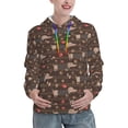 thumbnail image 1 of Fotbe Dachshund Dog Puppy Pattern Womens Long Sleeve Hoodie, Pullover Hooded Sweatshirt, Kangaroo Pocket Hoodie with Eye-catching Drawstrings-Medium, 1 of 7