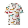thumbnail image 1 of Fotbe Dachshund Dog Puppy print Short Sleeve Button Down Shirts for Men Casual Summer Beach Wrinkle Free Shirt-XX-Large, 1 of 7