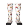thumbnail image 1 of Fotbe Dachshund Dog Puppy print Women's Men's Novelty Crew Socks Cotton Socks Knee High Socks for Walking,Running,Nurses,Pregnancy, 1 of 9