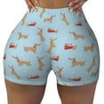 thumbnail image 1 of Fotbe Dachshund Dog Seamless Shorts, Womens Workout Shorts High Waist Stretch Booty Short for Gym/Yoga/Running/Biking-Large, 1 of 1