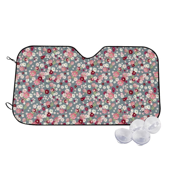 Fotbe Daisies Flowers Car Windshield Sunshade | Sun Visor Protector Front Window Shade, Keeps Out UV Rays, Keeps Your Vehicle Cool-Medium